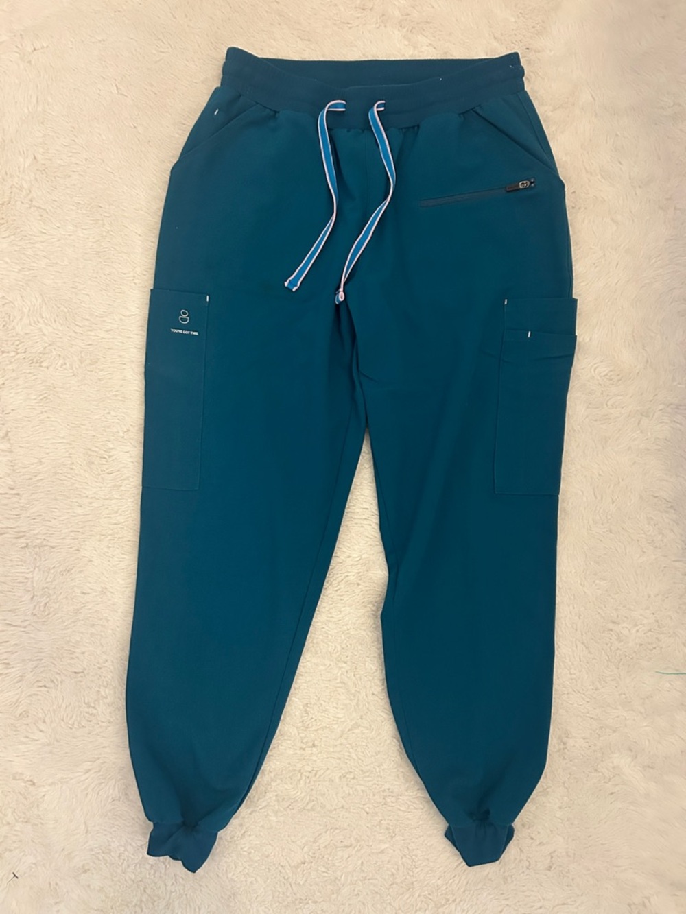 Dolan Caribbean blue Women's Cargo Jogger Pants with Drawstring Waist